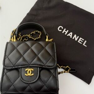 Chanel Beauty Makeup Black&Gold VIP gift clutch bag